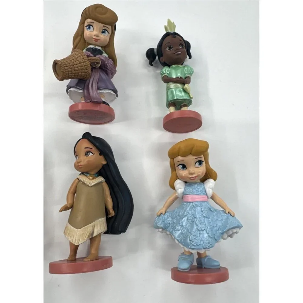 Disney Animators Collection Figures Lot of 10 Mini Princess PVC Cake Topper